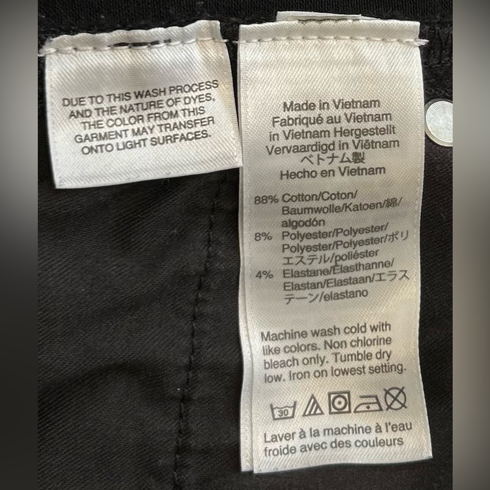 J. Crew 9” Billie Black Denim Demi Boot Crop Jeans Size 33 Cropped Kicked Leg - Picture 10 of 11